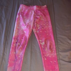 Pink sparkle pattern leggings